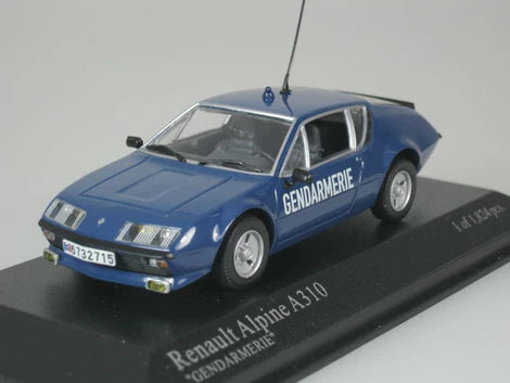 MINICHAMPS RENAULT ALPINE A 310 BLUE 1/43 DIE CAST MODEL