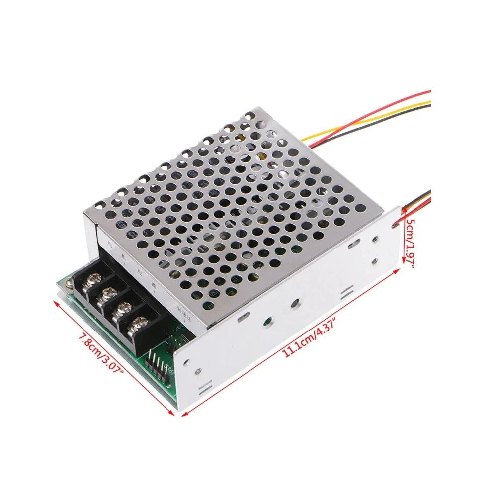 12V 24V 36V 40A PWM DC Motor Speed Controller Forward Reverse Adjustable Knob Switch With Case