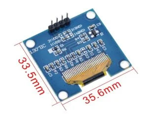 1.3 INCH I2C IIC 4 PIN OLED DISPLAY MODULE WITH VCC GND-BLUE