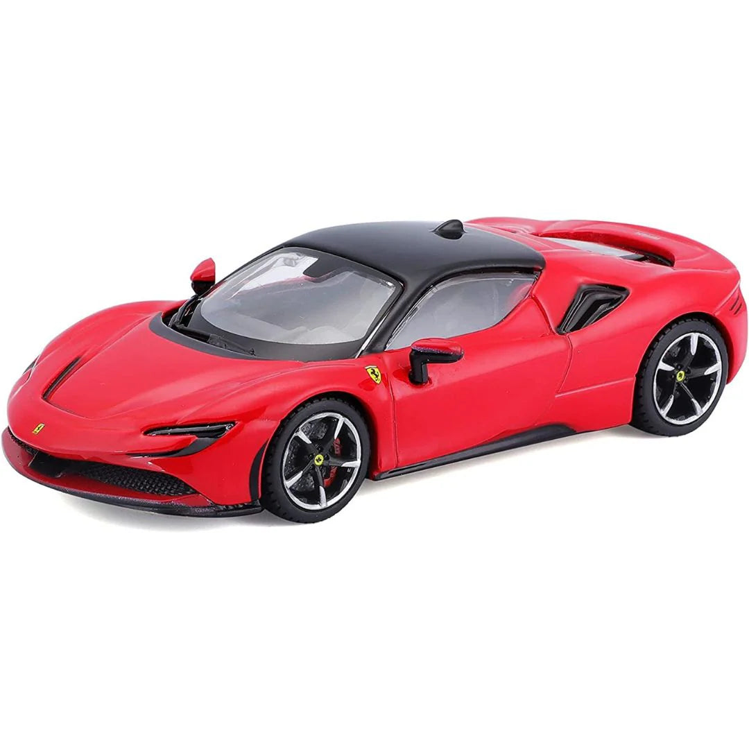 BBURAGO SIGNATURE SERIES 1/43 SCALE FERRARI SF90 STRADALE DIECAST CAR MODEL  (RED)