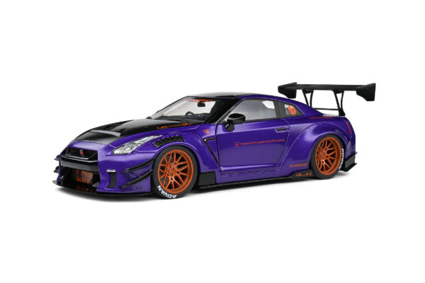 Solido Nissan Gt-R 25 With Libert Walk Body Kit 2.0 - 2022 - Purple Diecast Car 1/18