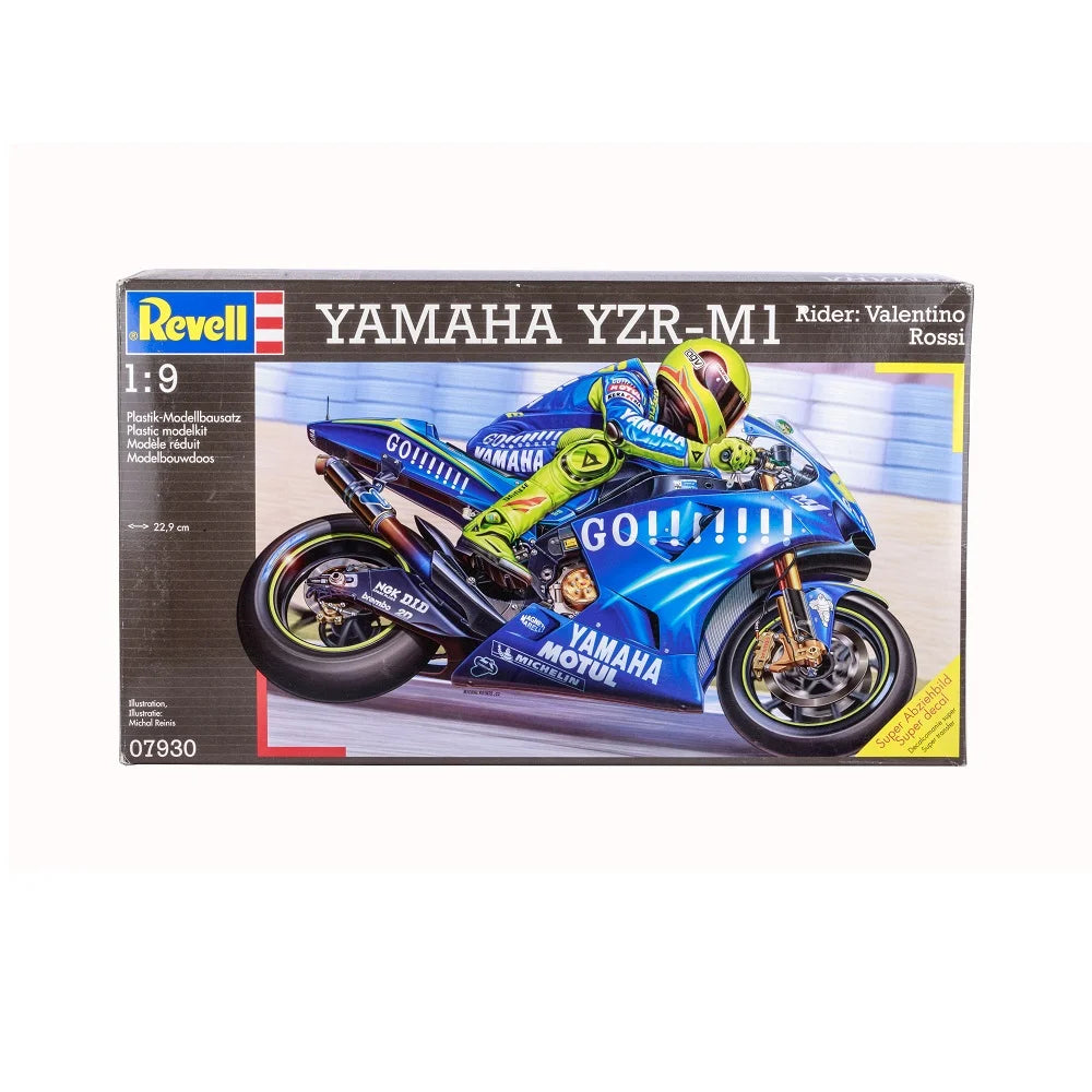 REVELL YAMAHA YZR-M1 WITH RIDER VALENTINO ROSSI 1:9 SCALE PLASTIC MODEL KIT 07930