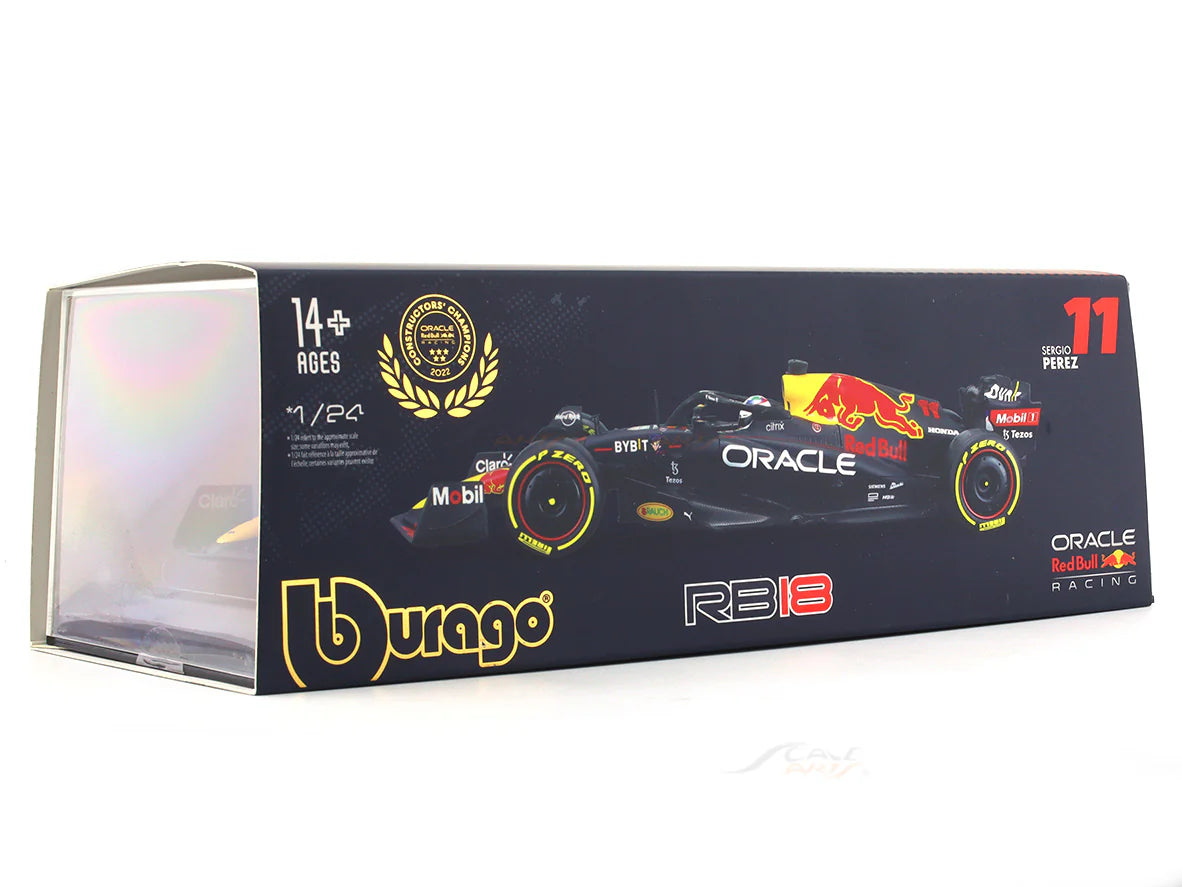 BBURAGO 1/24 2022 RED BULL RB18 #11 SERGIO PEREZ FORMULA 1 CAR MODEL