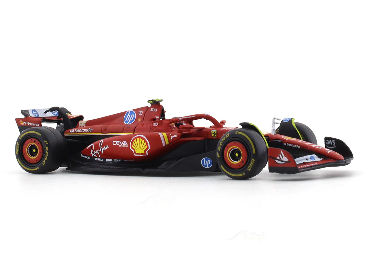 BBURAGO FERRARI SF24 CARLOS SAINZ 1:43 SCALE DIECAST MODEL