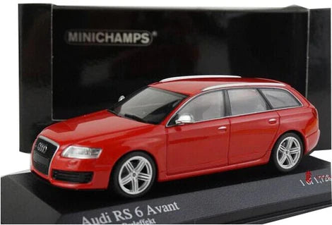 MINICHAMPS AUDI A6 AVANT RED CAR 1/43 DIE CAST MODEL