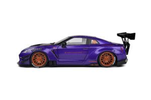 Solido Nissan Gt-R 25 With Libert Walk Body Kit 2.0 - 2022 - Purple Diecast Car 1/18