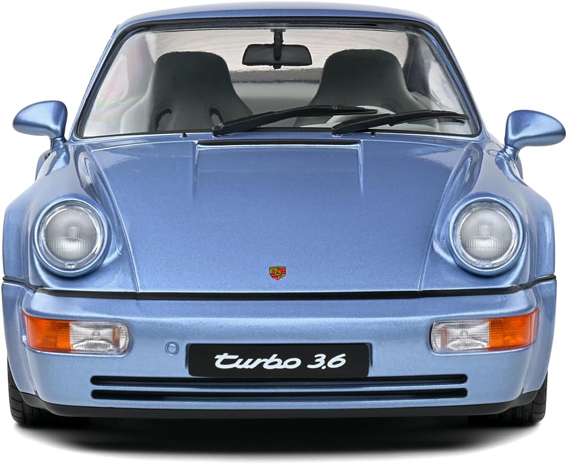 Solido: Porsche 911 (964) Turbo Blue Diecast Car – 1990  1/18