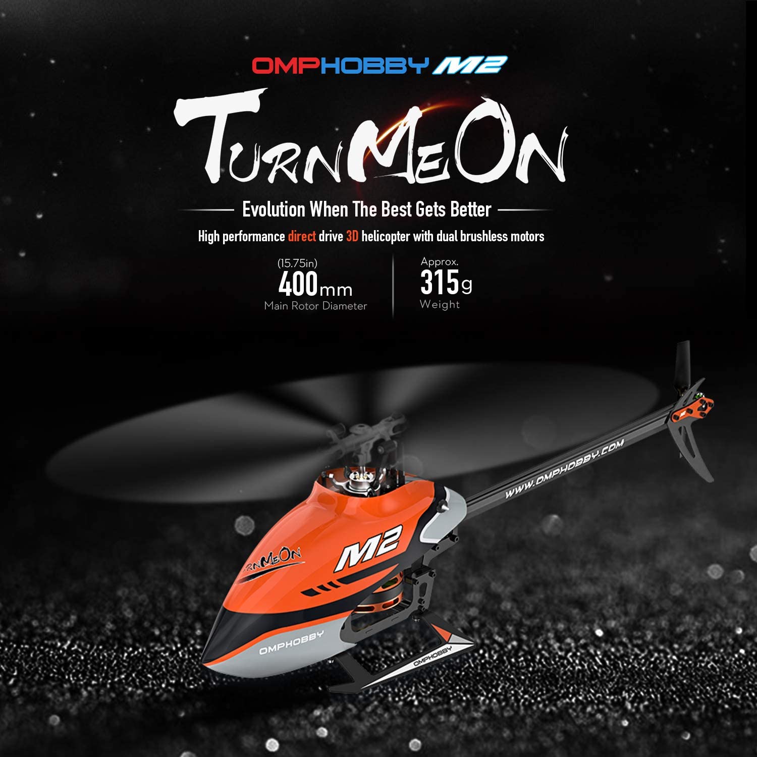 OMP HOBBY M2 EVO BNF ELECTRIC HELICOPTER