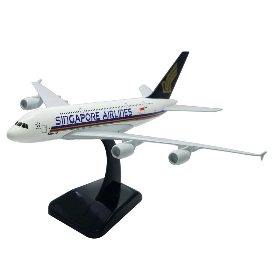 AIRPLANE DIECAST METAL SINGAPORE A 380 RESIN 47CM