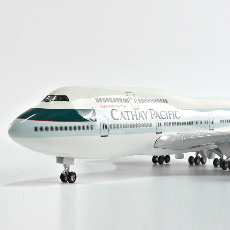 AIRPLANE DIECAST METAL CATHAY PACIFIC B747 RESIN 47CM