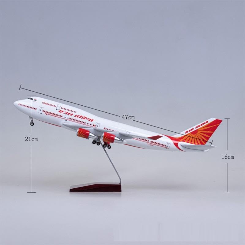 AIRPLANE DIECAST AIR INDIA A320 NEW LIVERY METAL RESIN WITH LED 47CM