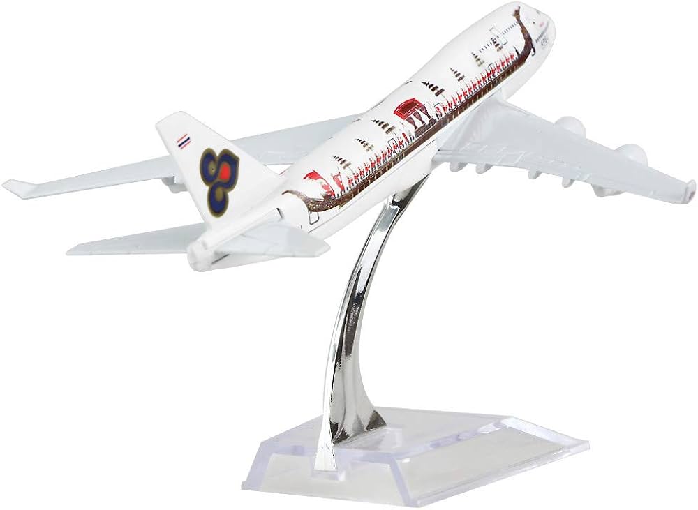 AIRPLANE DIECAST METAL  THAI B747 16CM MODEL