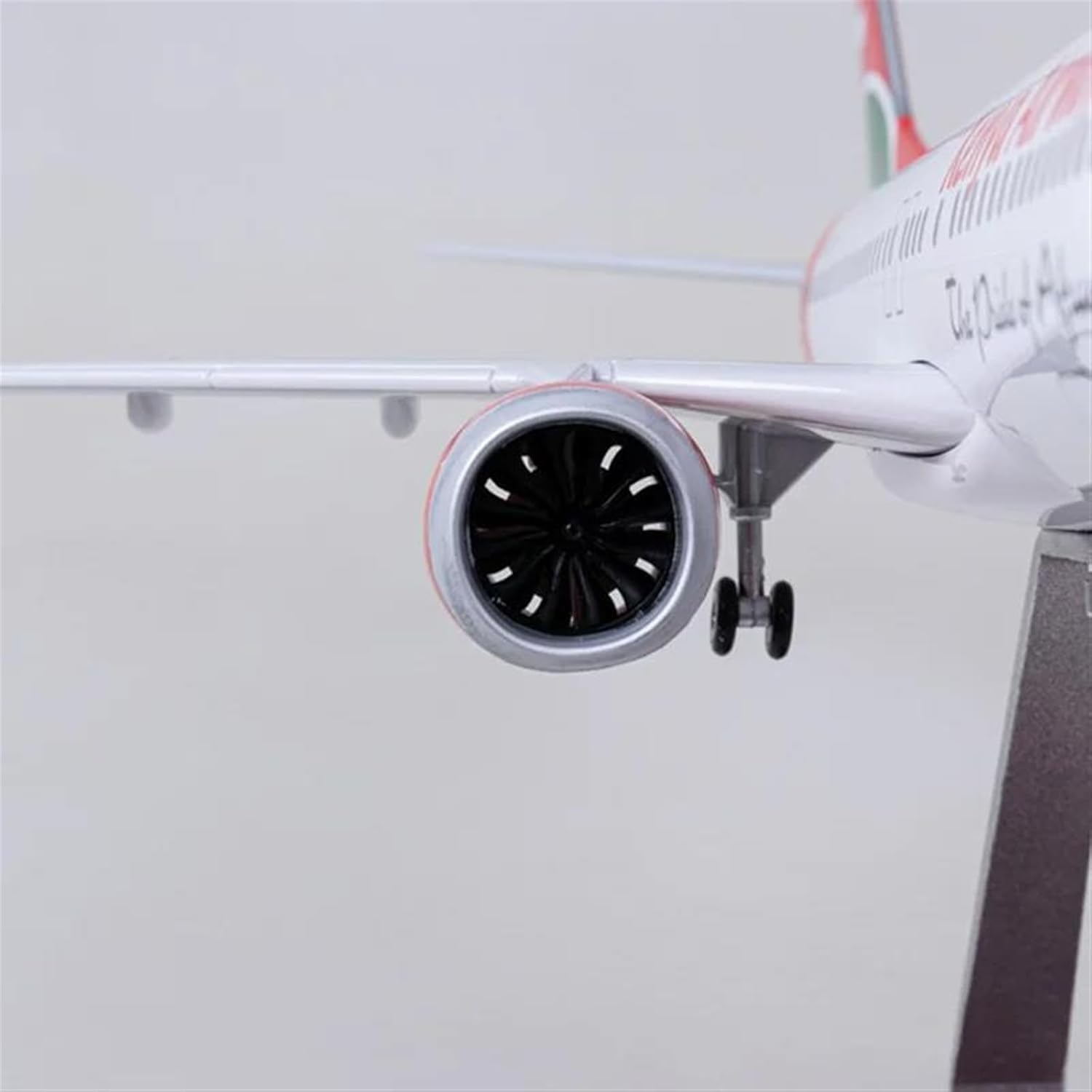 AIRPLANE DIECAST METAL KENYA AIRWAYS B737 RESIN WITH LED 47CM