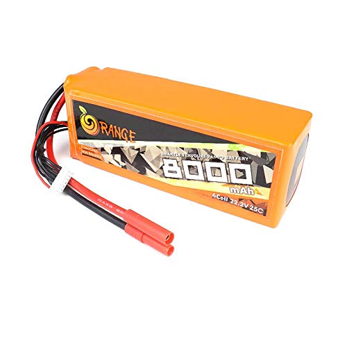 Orange Lipo 22.2V 6S 8000mAh 25C/50C Lithium polymer battery Pack (LiPo)