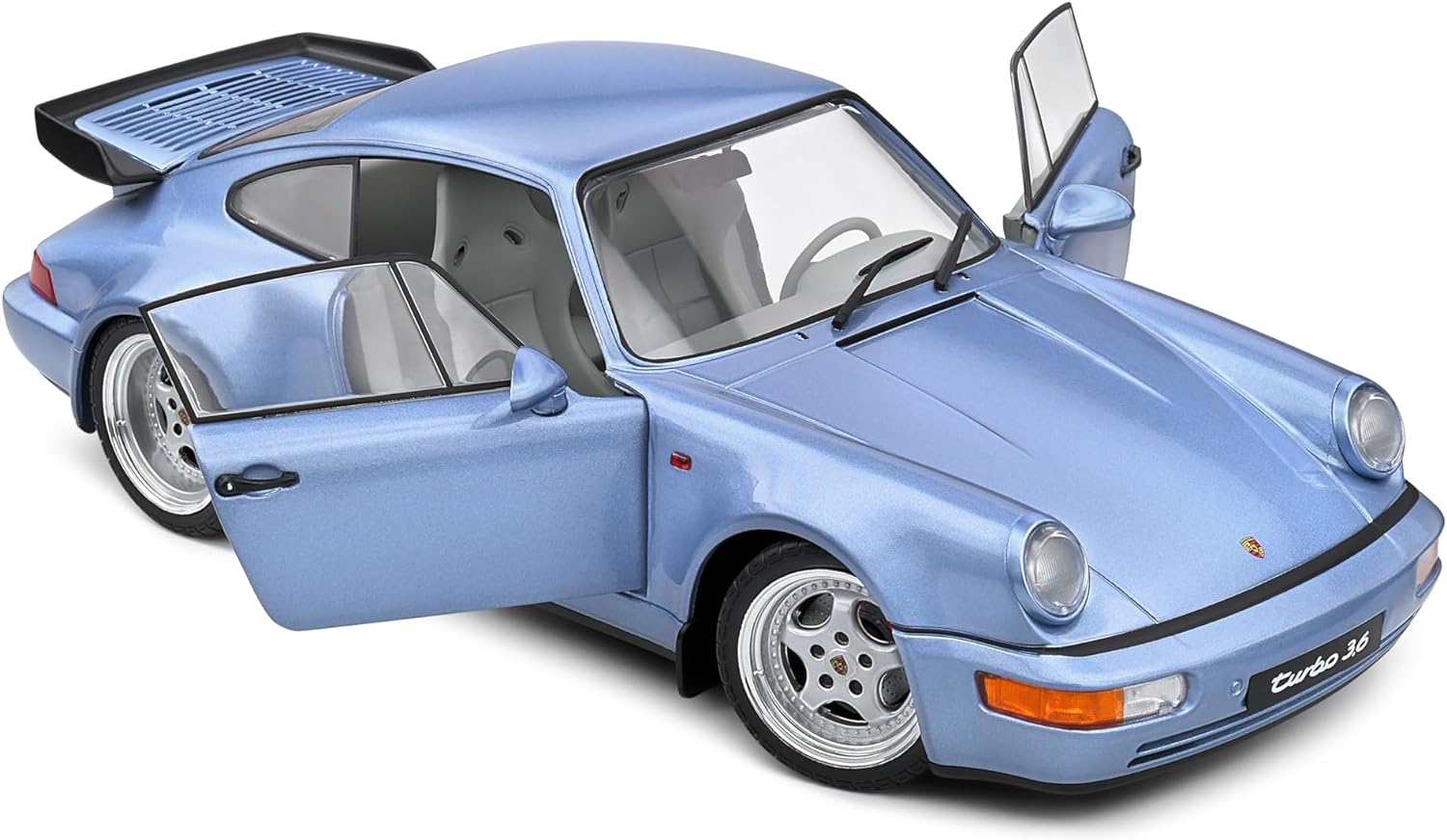 Solido: Porsche 911 (964) Turbo Blue Diecast Car – 1990  1/18