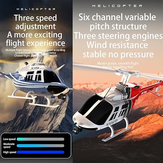 RC ERA C138 Bell 206 Gyro Stabilized Scale RC Helicopter - RTF