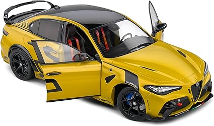 Solido: Alfa Romeo Giulia GTA Nagemaakt - 2022 - Yellow Diecast Car 1:18