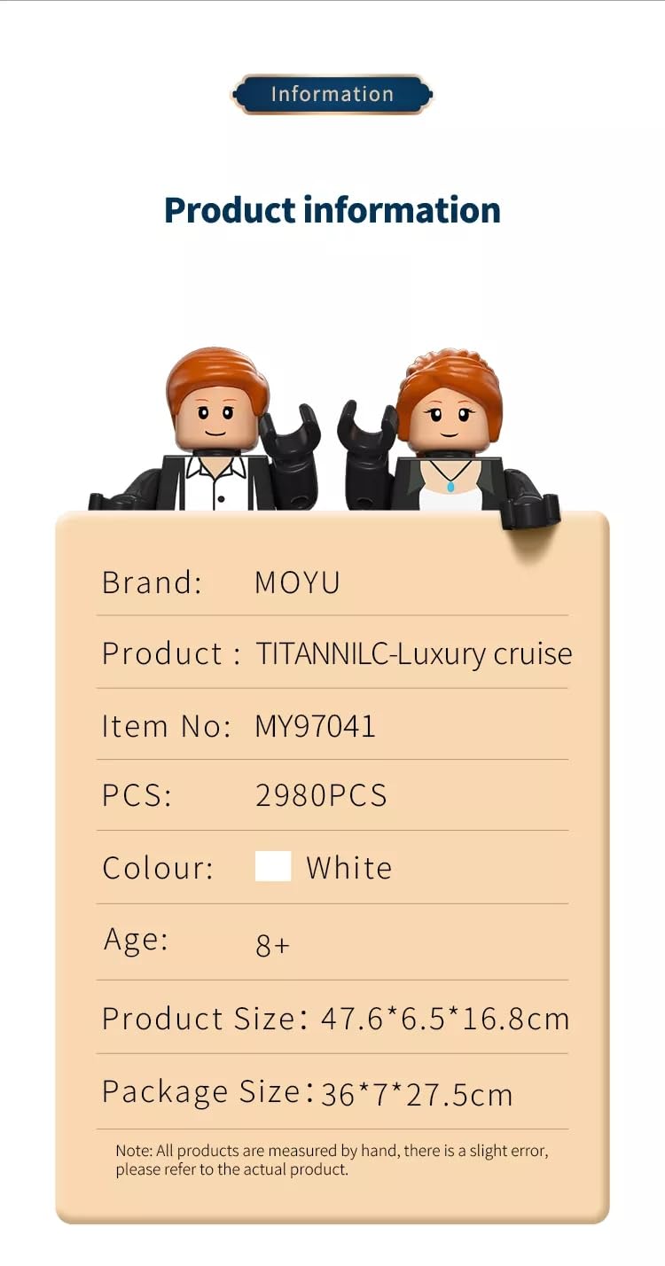 MOYU BUILDING BLOCKS: CLASSIC ROMANTIC TITANNILC LUXURY CRUISE MY97041 (2980 PIECES)