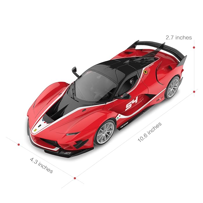 RASTAR 96900 1/18 FERRARI RC CAR BUILDING KITS - OFFICIALLY LICENSED FERRARI FXXK EVO REMOTE CONTROL MODEL CAR FOR PLAY AND DISPLAY - IDEAL GIFT FOR KIDS