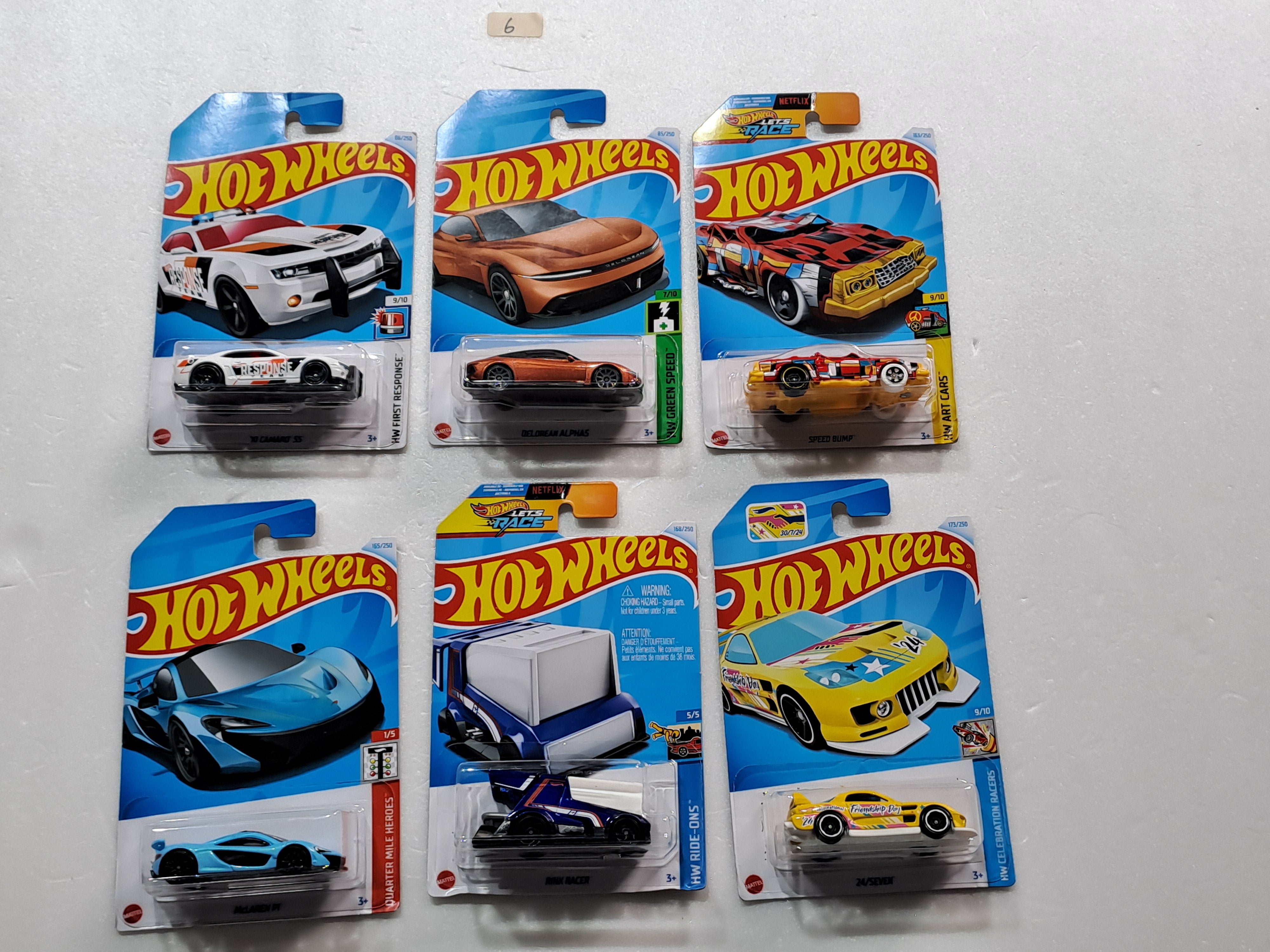 HOT WHEELS - CASE M- BASIC CAR ASSORTED (PACK OF 6 )-DIECAST