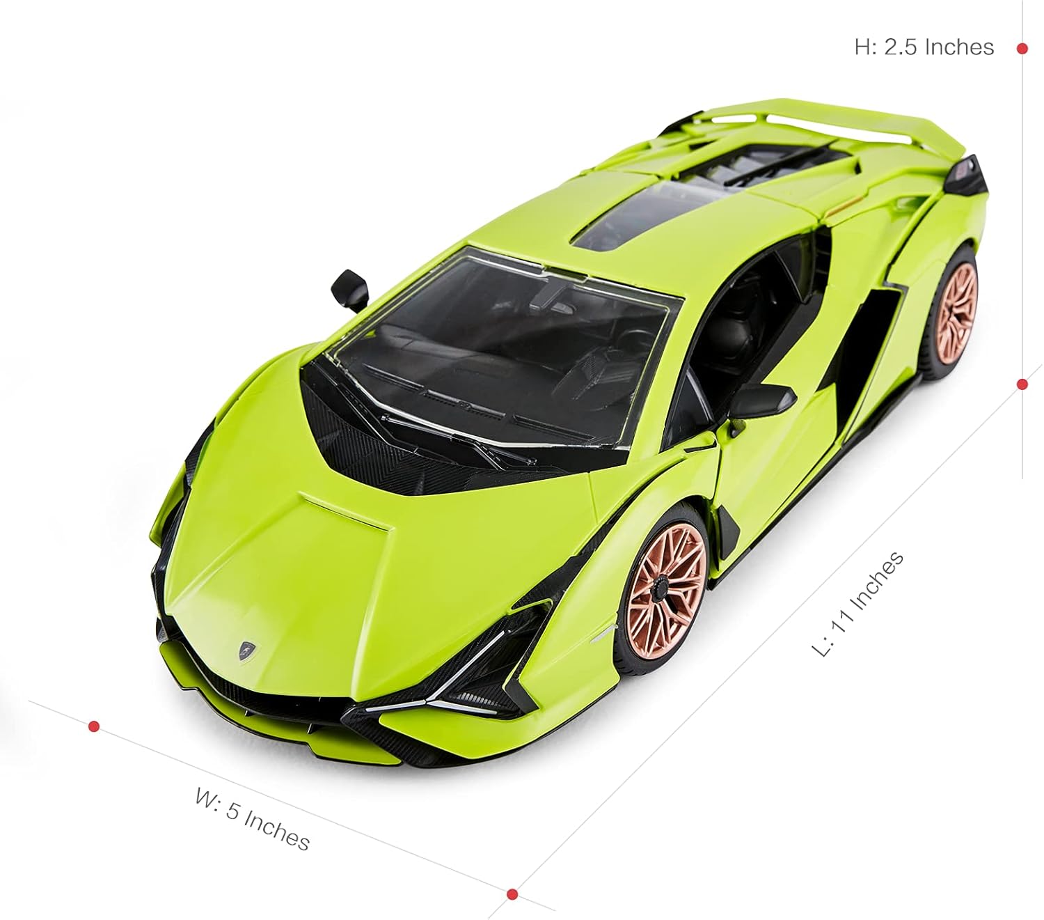 RASTAR 97400 1/18 LAMBORGHINI RC CAR BUILDING KITS (64 PCS & 8 PTS)