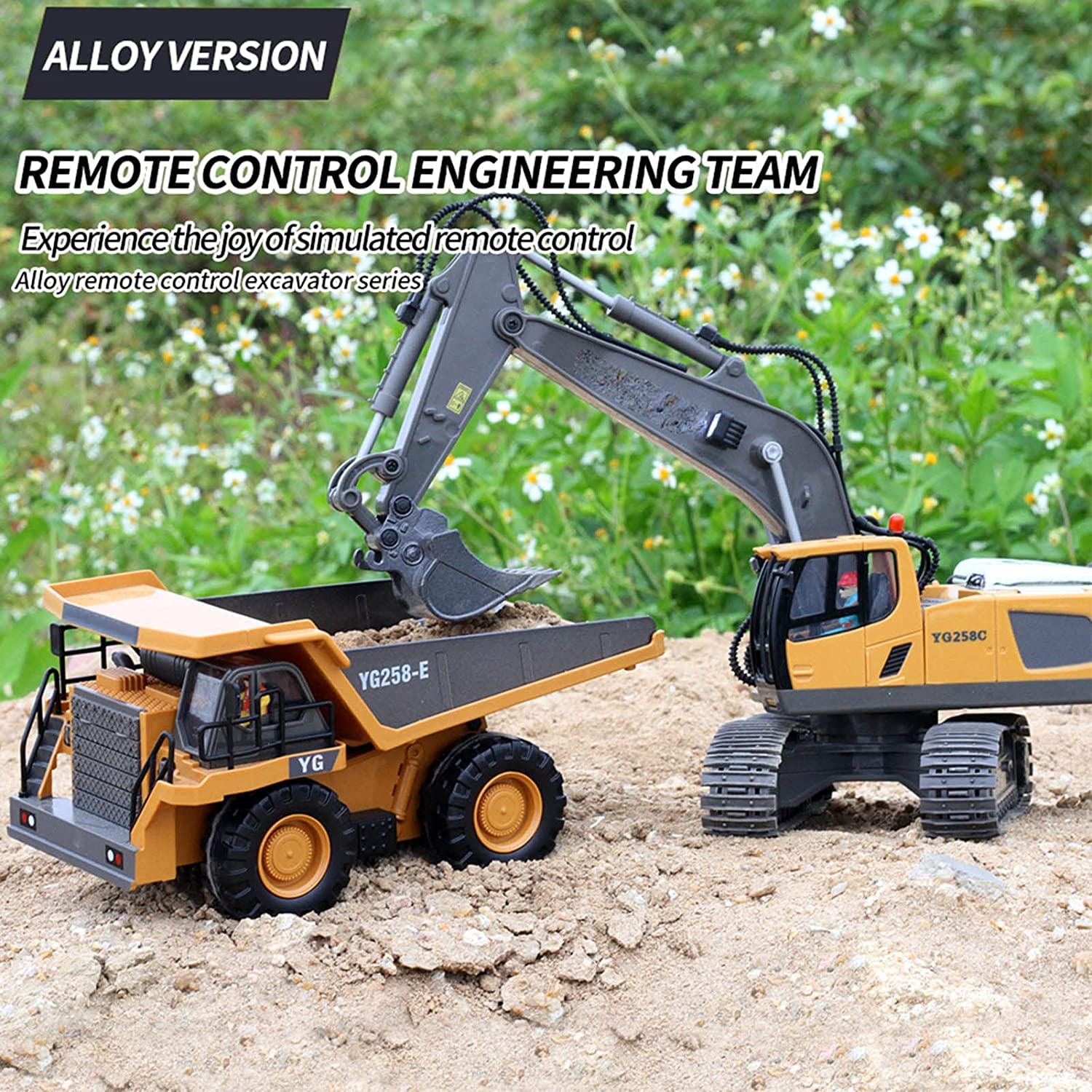 EXCAVATOR TOY RC WITH METAL SHOVEL 13 CHANNEL