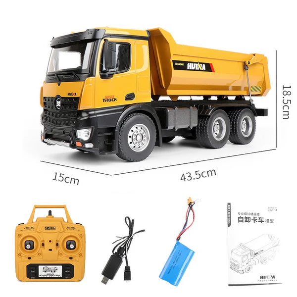 HUINA 1582 1:14 ALL METAL HEAVY DUTY DUMP TRUCK LOADER (2024 MODEL)