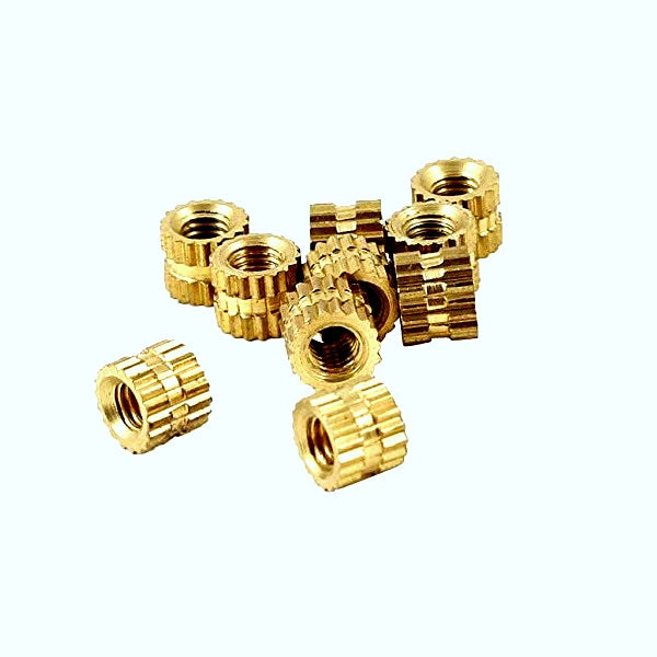 M3 x 6 mm Brass Heat Set Threaded Round Insert Nut 10 Pcs