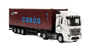 COSCO ALLOY MODEL CAR 1:48 SCALE NO:JG2602 (WHITE&BROWN)