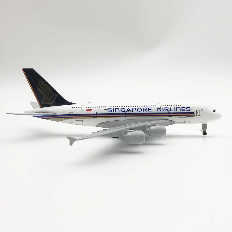 AIRPLANE DIECAST METAL SINGAPORE A380 20CM