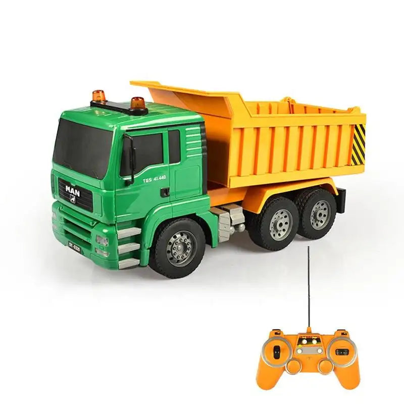 DOUBLE E R/C DUMP TRUCK1/20 SCALE NO:E520-003 (ORG&GREEN)