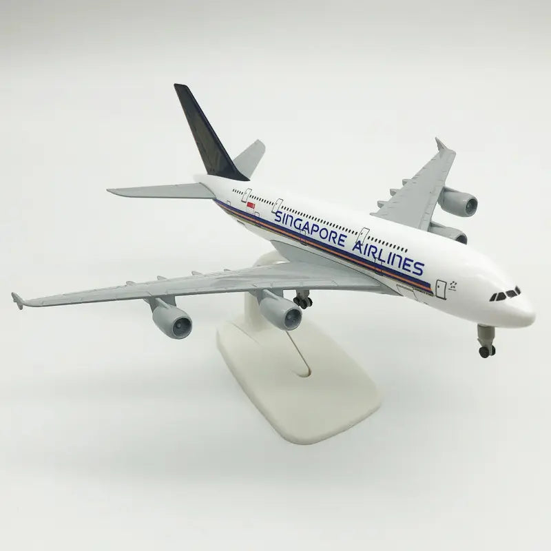 AIRPLANE DIECAST METAL SINGAPORE A380 20CM