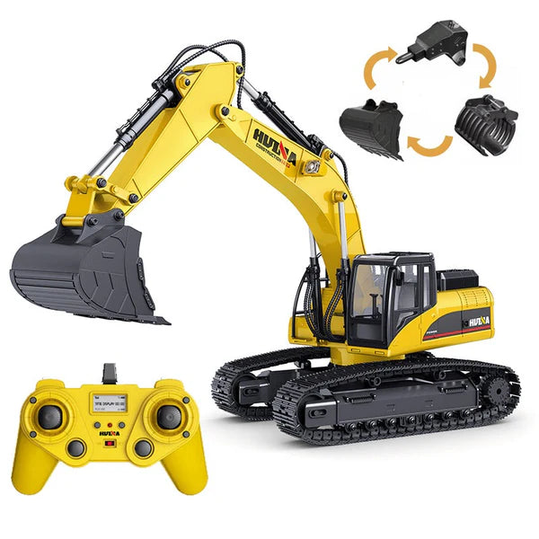 HUINA 1580 1:14 ALL METAL REMOTE CONTROL EXCAVATOR V4 (2024 MODEL)