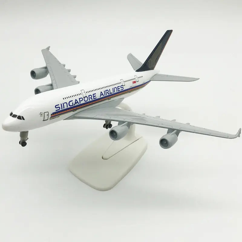 AIRPLANE DIECAST METAL SINGAPORE A380 20CM