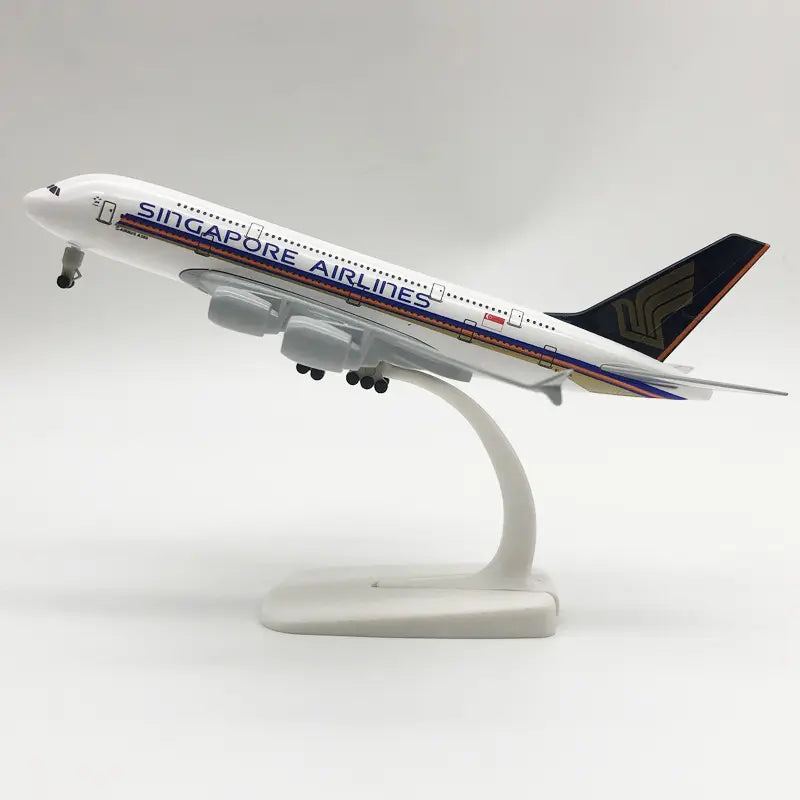 AIRPLANE DIECAST METAL SINGAPORE A380 20CM