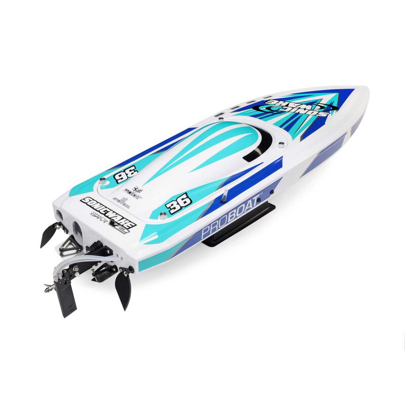 Pro-Boat Sonicwake V2 36″ Self-Righting Brushless Deep-V RTR, White