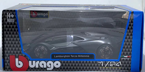 BBURAGO LAMBORGHINI TERZO MILLENNIO GREY 1/24 DIE CAST MODEL