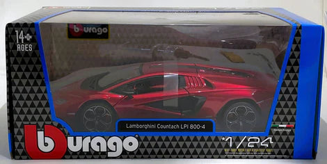 BBURAGO LAMBORGHINI COUNTACH LPI 800-4 RED 1/24 DIE CAST MODEL