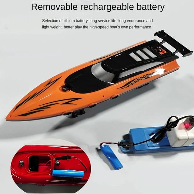 2.4Ghz RC Boat Airship High Speed Boat Kids Water Toys Outdoor Toys Summer Gifts For Boys Waterproof Rechargeable