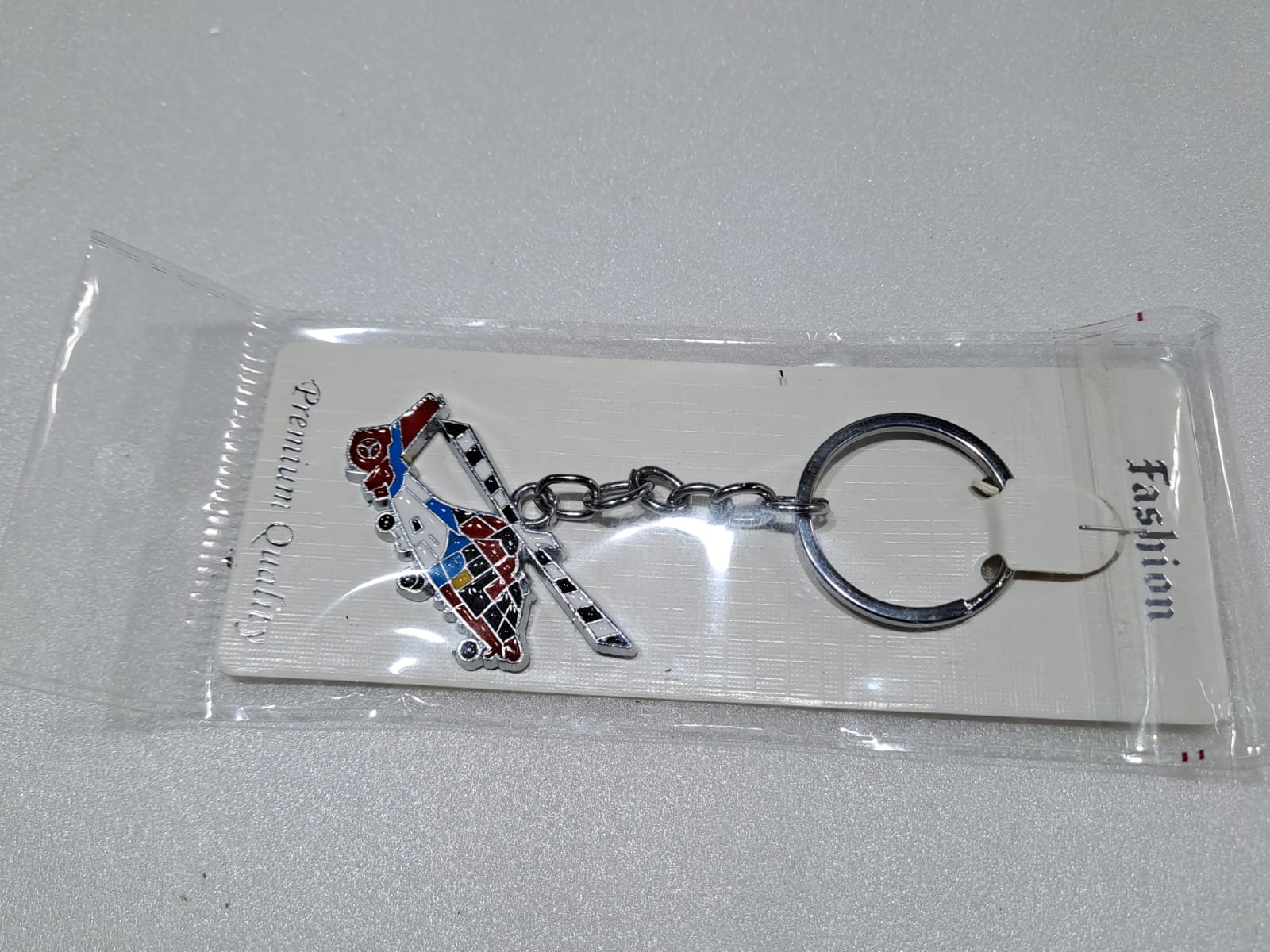 HELICOPTER COLORED METAL KEY CHAIN