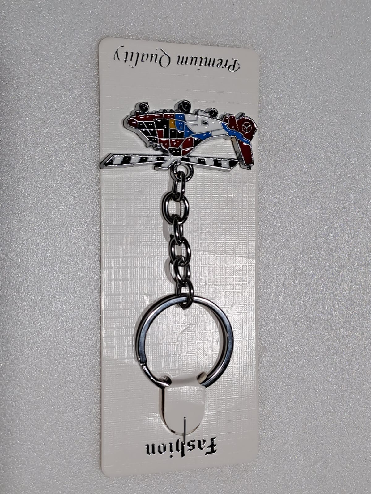 HELICOPTER COLORED METAL KEY CHAIN