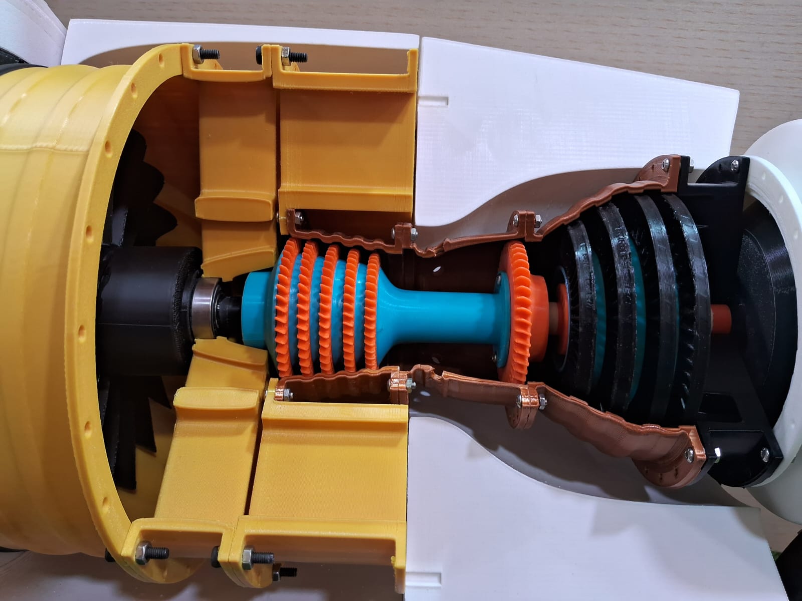 3D PRINTED AIRBUS A320 STRIPPED ENGINE(27" L * 12" DIA)