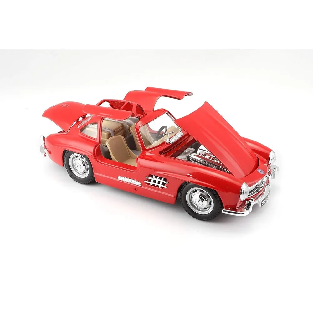 BBURAGO 1/24 SCALE MERCEDES-BENZ 300 SL 1954 (RED) DIECAST CAR MODEL