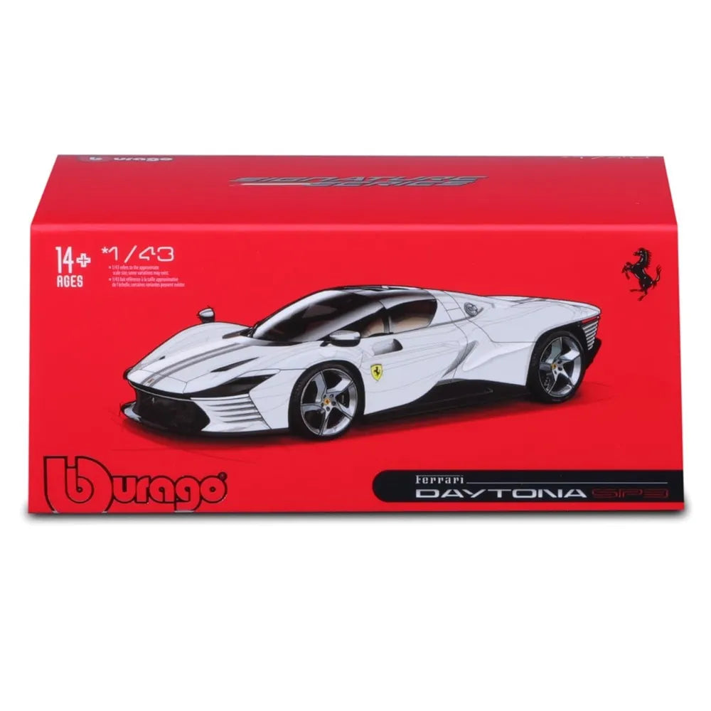 Bburago Signature Series 1/43 Scale Ferrari Daytona SP3 Diecast Car Model for 14+ Years (Pearl)