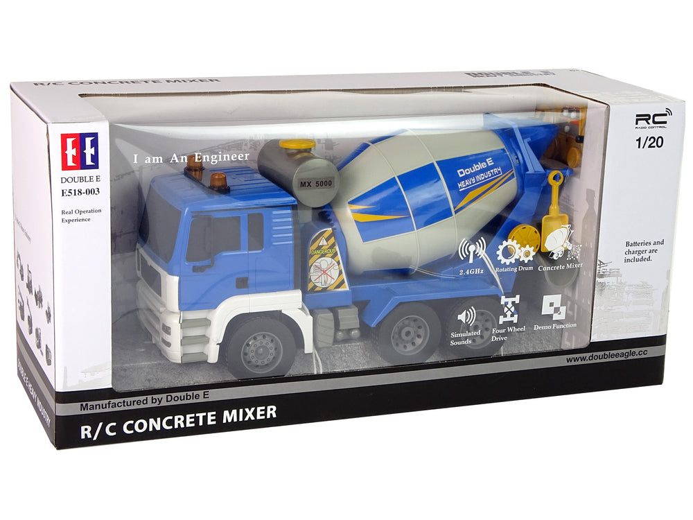 DOUBLE E CEMENT MIXER TOY TRUCK 1/20 SCALE NO:E518-003