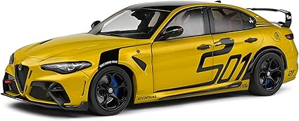 Solido: Alfa Romeo Giulia GTA Nagemaakt - 2022 - Yellow Diecast Car 1:18