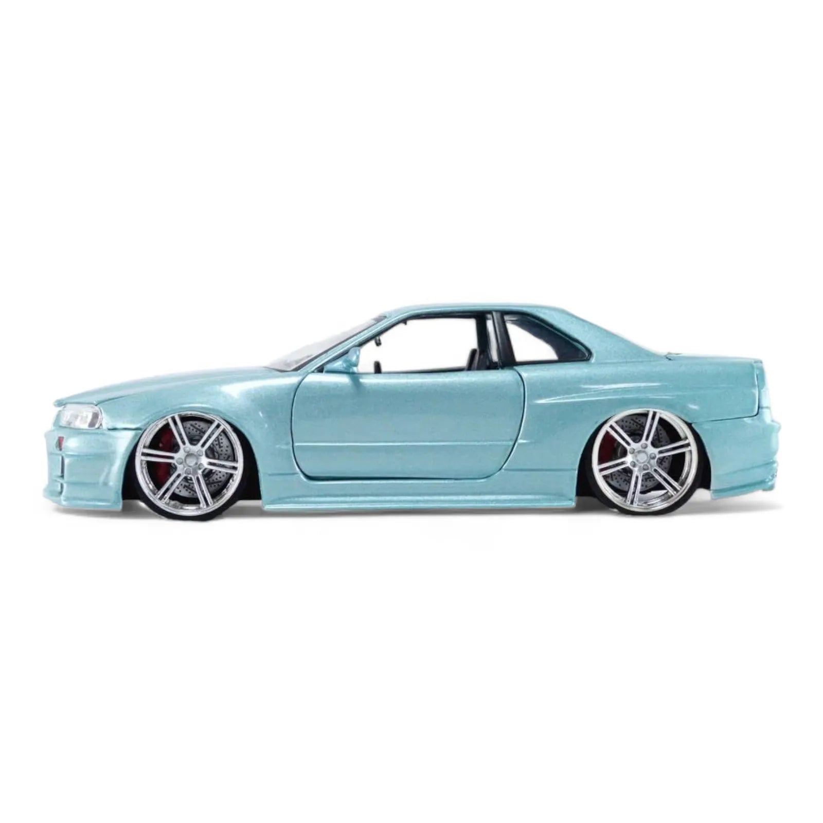 JADA NISSAN SKYLINE GT-R BNR GREEN  DIECAST CAR MODEL