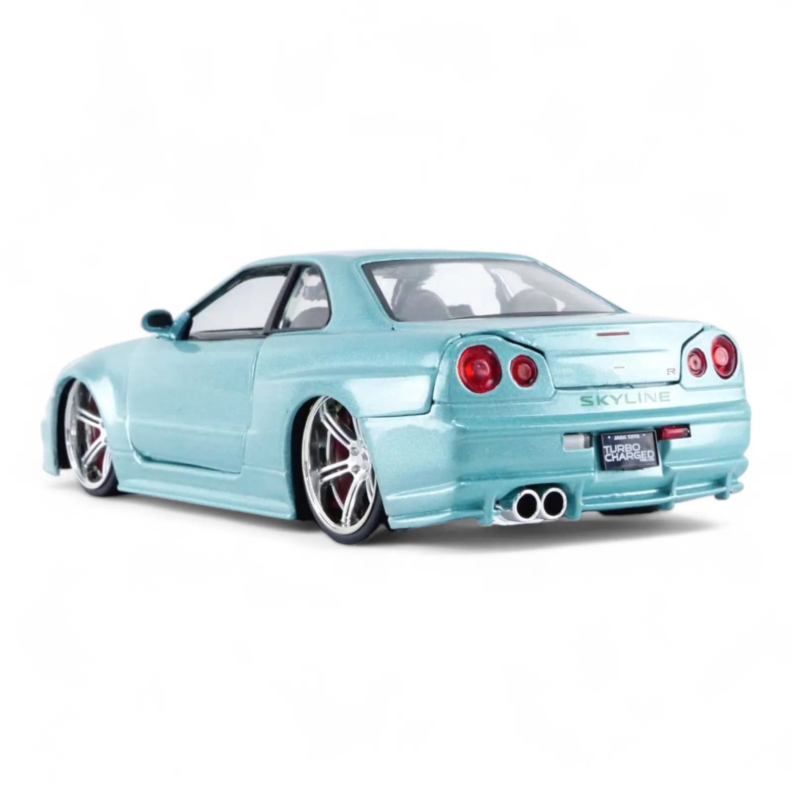 JADA NISSAN SKYLINE GT-R BNR GREEN  DIECAST CAR MODEL