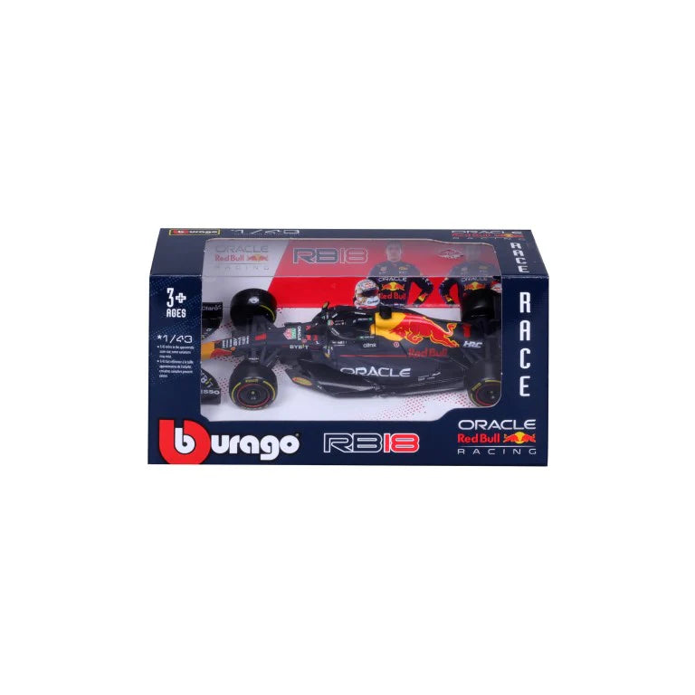 BBURAGO 1/24 2022 RED BULL RB18 #1 MAX VERSTAPPEN FORMULA 1 CAR MODEL