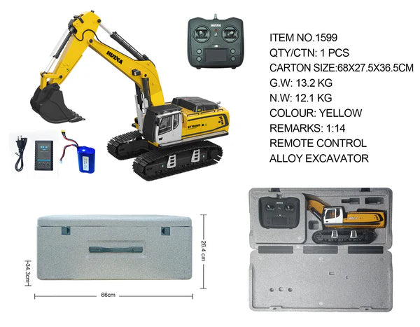 HUINA 1599 RC EXCAVATOR (2024 MODEL)